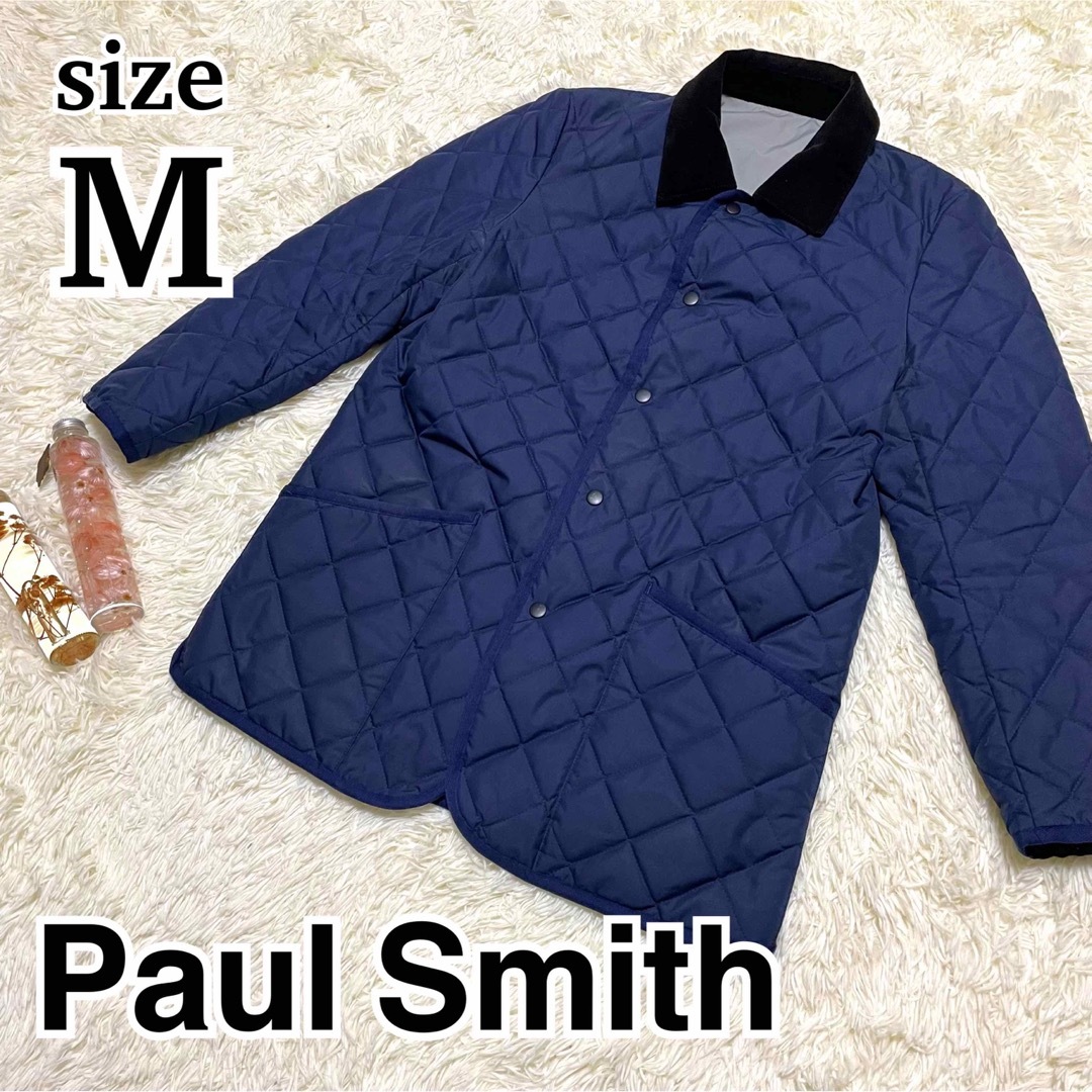 Paul Smith(ポールスミス)のポールスミス　キルティングジャケット　紺　グレー　リバーシブル　M メンズのジャケット/アウター(ブルゾン)の商品写真