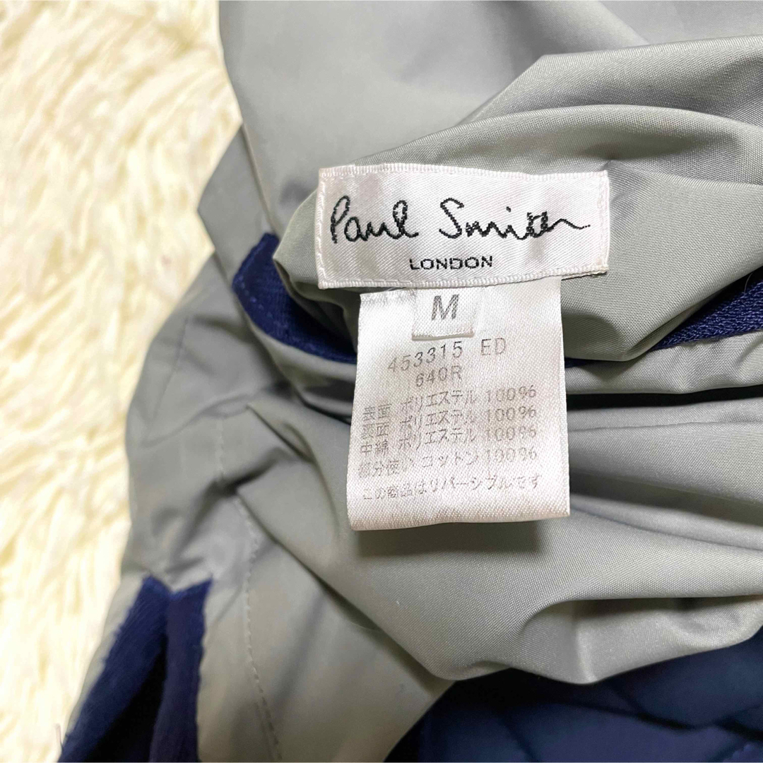 Paul Smith(ポールスミス)のポールスミス　キルティングジャケット　紺　グレー　リバーシブル　M メンズのジャケット/アウター(ブルゾン)の商品写真