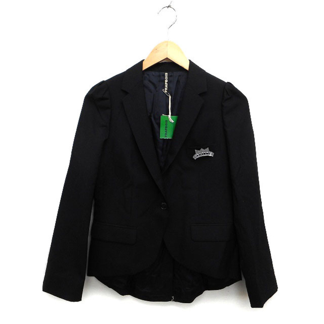 FRAPBOIS(フラボア)のフラボア タグ付き ジャケット アウター テーラード ウール 総裏地 0 黒 レディースのジャケット/アウター(その他)の商品写真