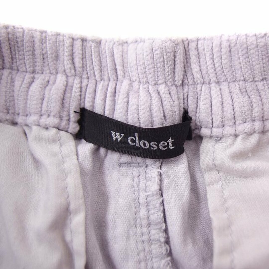 w closet(ダブルクローゼット)のダブルクローゼット w closet コーデュロイ ワイドパンツ 無地 コットン レディースのパンツ(その他)の商品写真