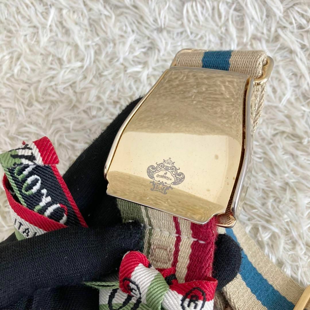 Orobianco(オロビアンコ)のオロビアンコ ウエストポーチ カモフラ 迷彩 リボン レザー ナイロン メンズのバッグ(ウエストポーチ)の商品写真