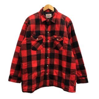 リーバイス(Levi's)のリーバイス 90s ALASKA SHIRT ジャケット チェック L 赤 黒(シャツ)