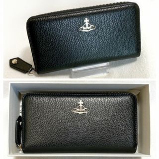 ヴィヴィアンウエストウッド(Vivienne Westwood)の【箱付】ヴィヴィアンウエストウッド　長財布　レザー　革　黒　高級感　ユニセックス(財布)