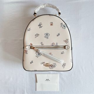 コーチ(COACH)のCOACH コーチ シグネチャー ジョーディン バックパック フラワー ホワイト(リュック/バックパック)