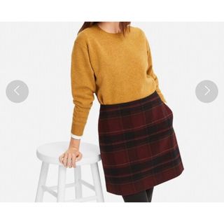 ユニクロ(UNIQLO)の美品【UNIQLO】ユニクロ チェックミニスカート Lサイズ(ミニスカート)