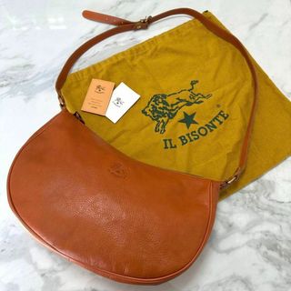 IL BISONTE - 美品 イルビゾンテ ショルダーバッグ ハーフムーン ロゴ