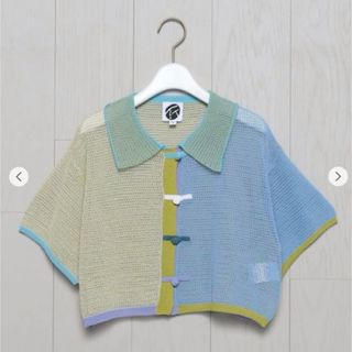 エイチ(H)の美品 NETTY CROPPED WIDE SHIRT チャイナ カーディガン(カーディガン)