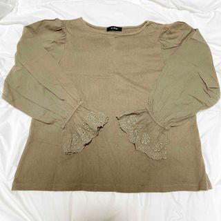 ダブルクローゼット(w closet)のwcloset 刺繍プルオーバー　長袖　フリル　プルオーバー　トップス(カットソー(長袖/七分))