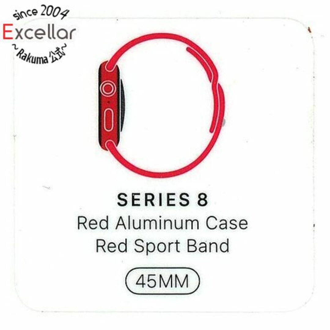 MNP43JAAPPLE　Apple Watch Series 8 GPSモデル 45mm MNP43J/A　(PRODUCT)REDスポーツバンド