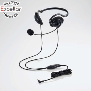 エレコム(ELECOM)のELECOM　折りたたみ式ネックバンドタイプ 有線ヘッドセット　HS-NB06TBK(ヘッドフォン/イヤフォン)