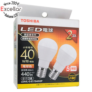 東芝 - TOSHIBA　LED電球 E17口金 電球色 2個入り　LDA4L-G-E17S40V2P