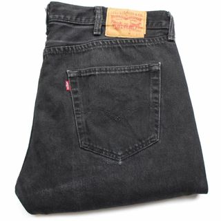 リーバイス(Levi's)のメキシコ製 Levi'sリーバイス 501 ダメージ ブラック デニムパンツ w38 L32★SDP2385 ジーンズ ストレート オーバーサイズ ビッグサイズ(デニム/ジーンズ)