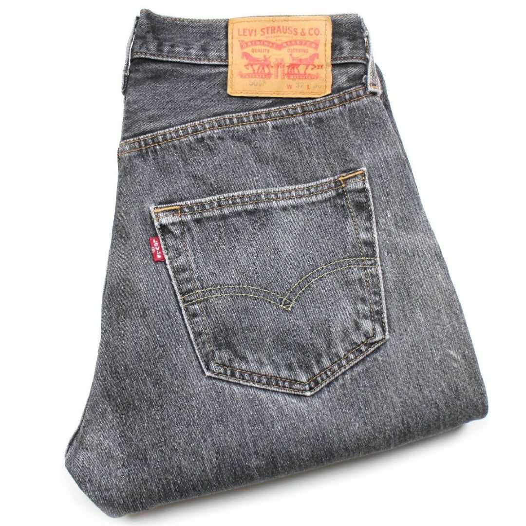 100%COTTONサイズ表記メキシコ製 Levi'sリーバイス 501 先染め ブラック デニムパンツ ペンキ飛び w32 L30★SDP2380 ジーンズ ストレート フェード ボロ