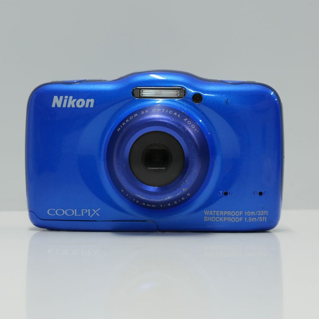 撮像素子131型原色CMOSNikon COOLPIX S32 USED品 防水10m デジタルカメラ 本体+バッテリー タフ 完動品  CP4144