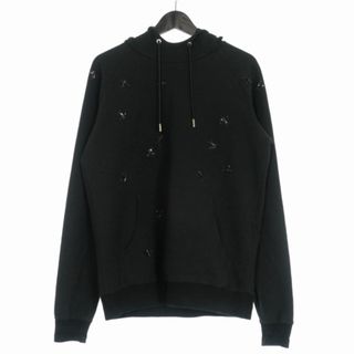 ディオールオム(DIOR HOMME)のディオールオム BEE ビジュー プルオーバーパーカー スウェット M ブラック(パーカー)