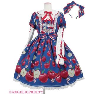 アンジェリックプリティー(Angelic Pretty)の1月25日まで期間限定値下げ　girly apple ワンピースセット(ひざ丈ワンピース)