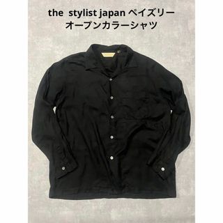 ザスタイリストジャパン(The Stylist Japan)のthe  stylist japan オープンカラーシャツ　ペイズリー　ブラック(シャツ)