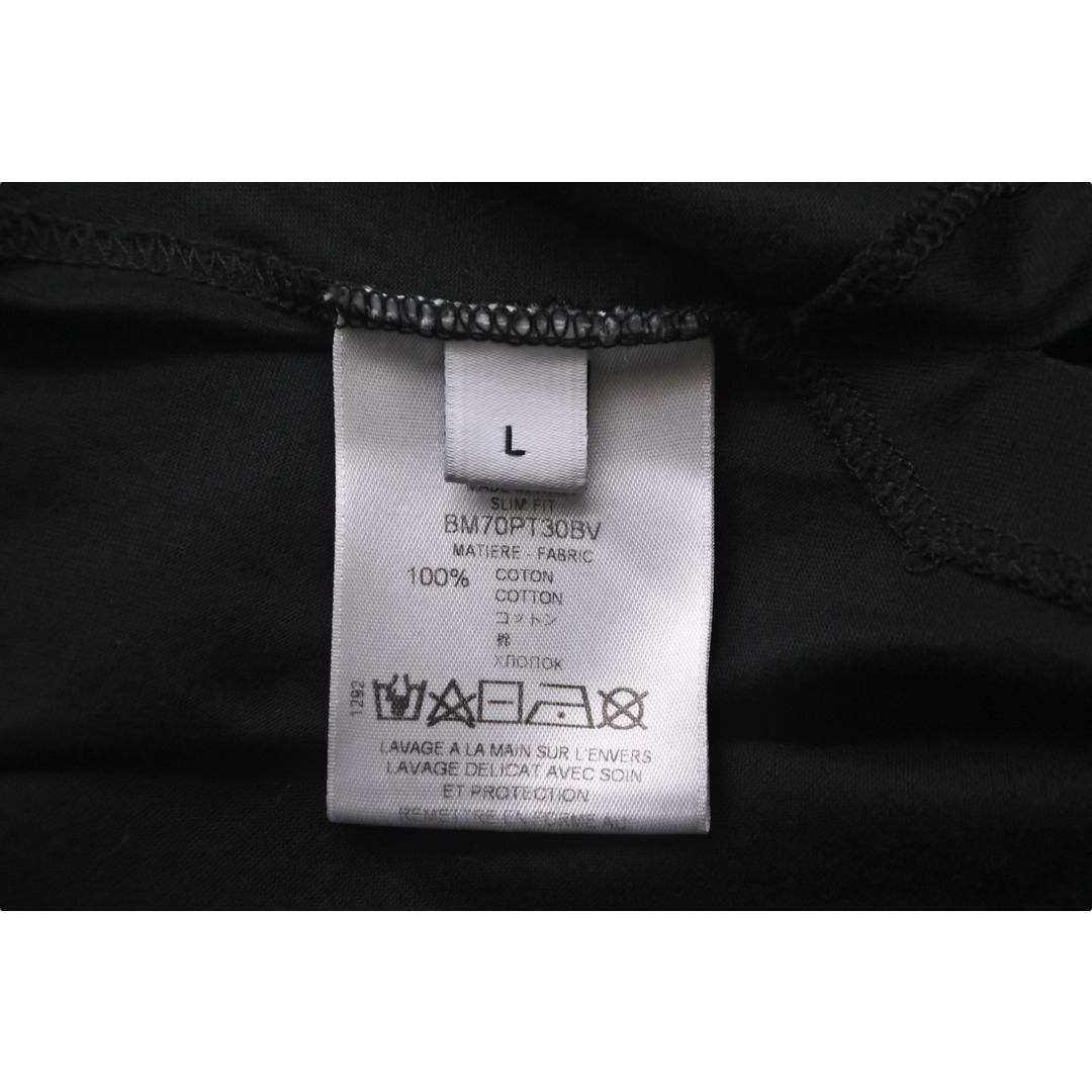 GIVENCHY(ジバンシィ)のGIVENCHY ジバンシィ 半袖Ｔシャツ トップス イタリア製 BM70PT30BV コットン ブラック サイズL 美品 中古 57704 レディースのトップス(Tシャツ(半袖/袖なし))の商品写真