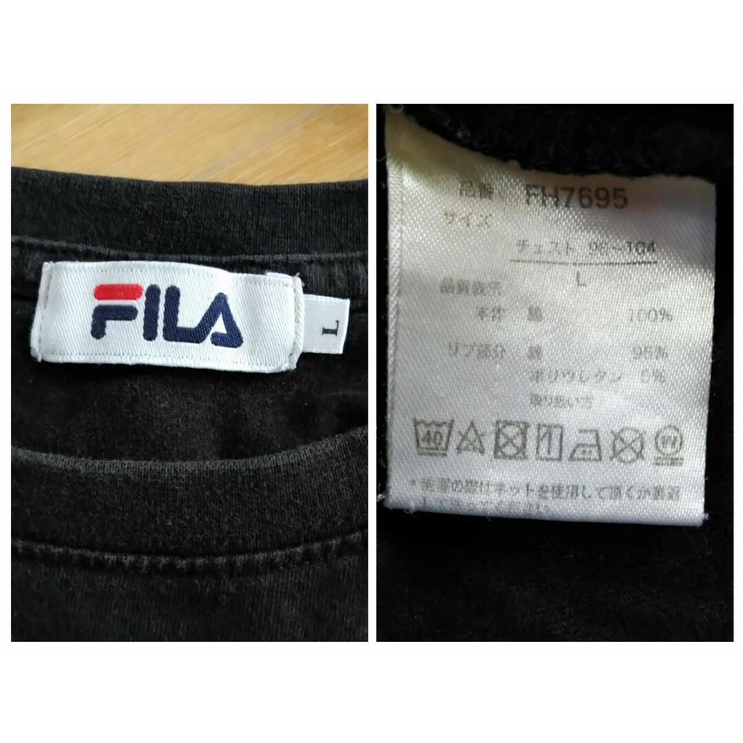 FILA(フィラ)のFILA フィラ　ロゴ Tシャツ　バックプリント　Ｌ　ゆったり　スポーツウェア レディースのトップス(Tシャツ(半袖/袖なし))の商品写真