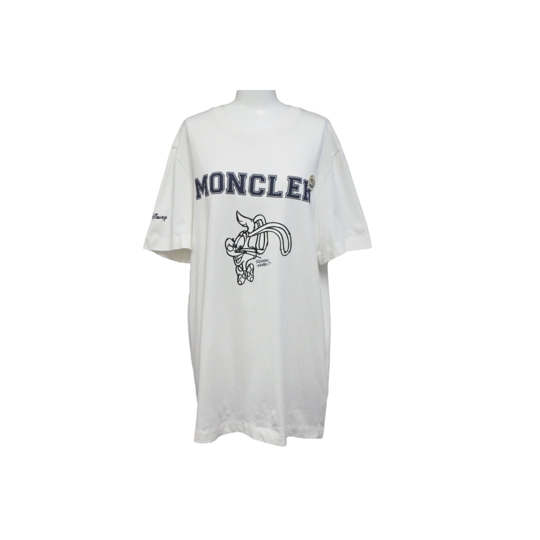 約53cm袖丈MONCLER モンクレール 半袖Ｔシャツ ディズニー ロジャー ラビット ホワイト コットン サイズL I10918C00015 8390T 美品  57702