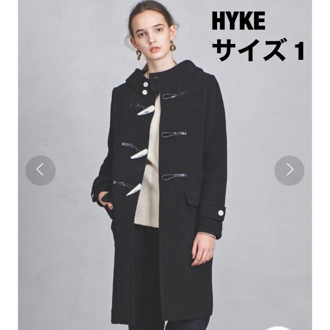 HYKEHYKE ハイク ホワイト トグル ダッフル コート  白トグル