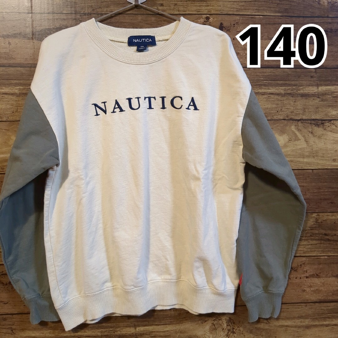 NAUTICA(ノーティカ)の【NAUTICA】トレーナー　140cm　バイカラー キッズ/ベビー/マタニティのキッズ服男の子用(90cm~)(Tシャツ/カットソー)の商品写真