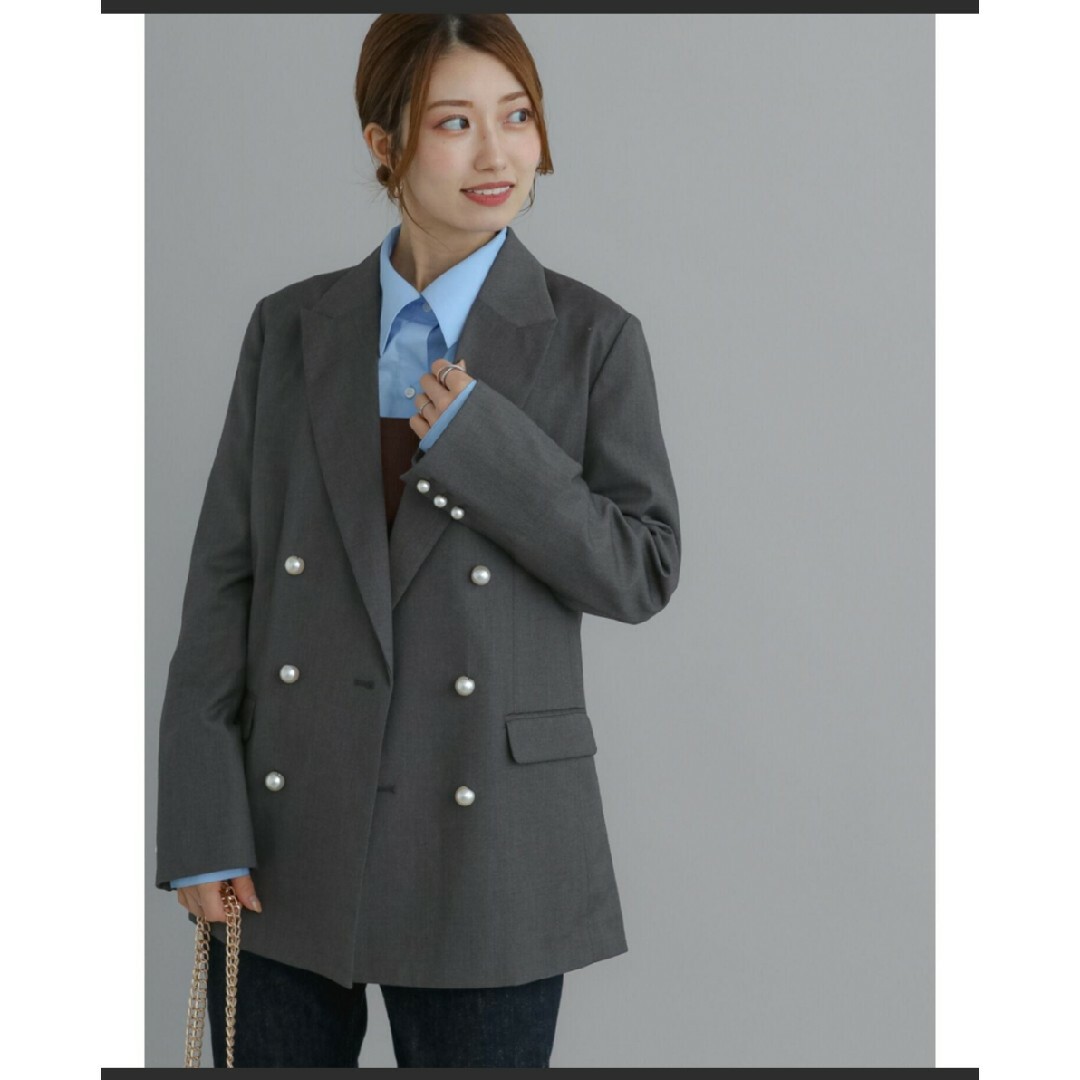 Techichi(テチチ)の松井愛莉さん着用♡パールボタンテーラードジャケット♡テチチ♡完売品 レディースのジャケット/アウター(テーラードジャケット)の商品写真