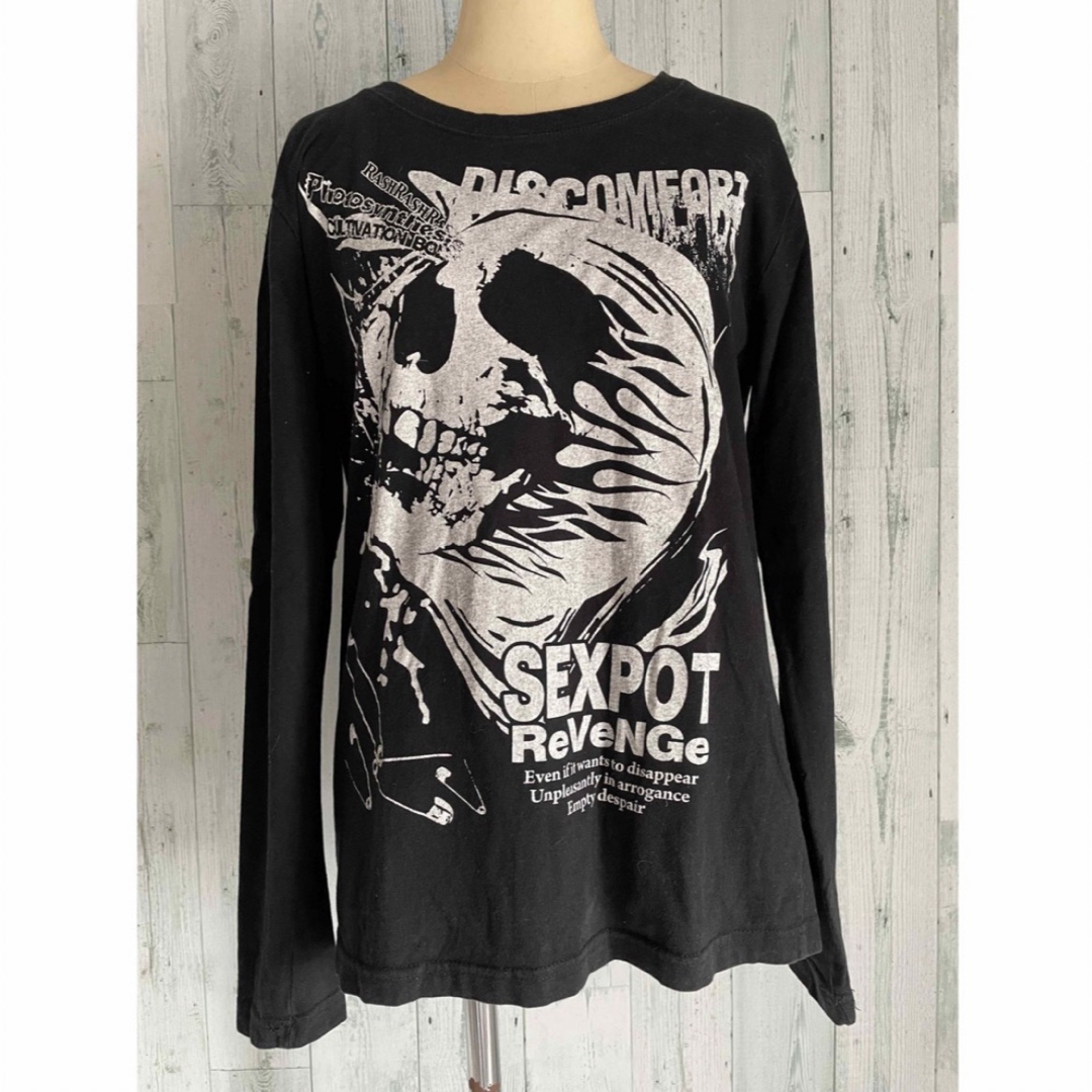 SEX POT ReVeNGe(セックスポットリベンジ)のSEX POT ReVeNGe セックスポットリベンジ ロングTシャツ レディースのトップス(Tシャツ(長袖/七分))の商品写真