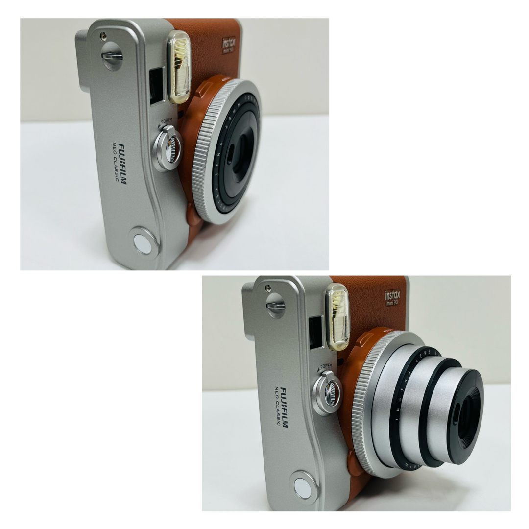 富士フイルム(フジフイルム)の富士フイルム　instax mini 90 ネオ　クラシック　チェキ　ブラウン スマホ/家電/カメラのカメラ(フィルムカメラ)の商品写真