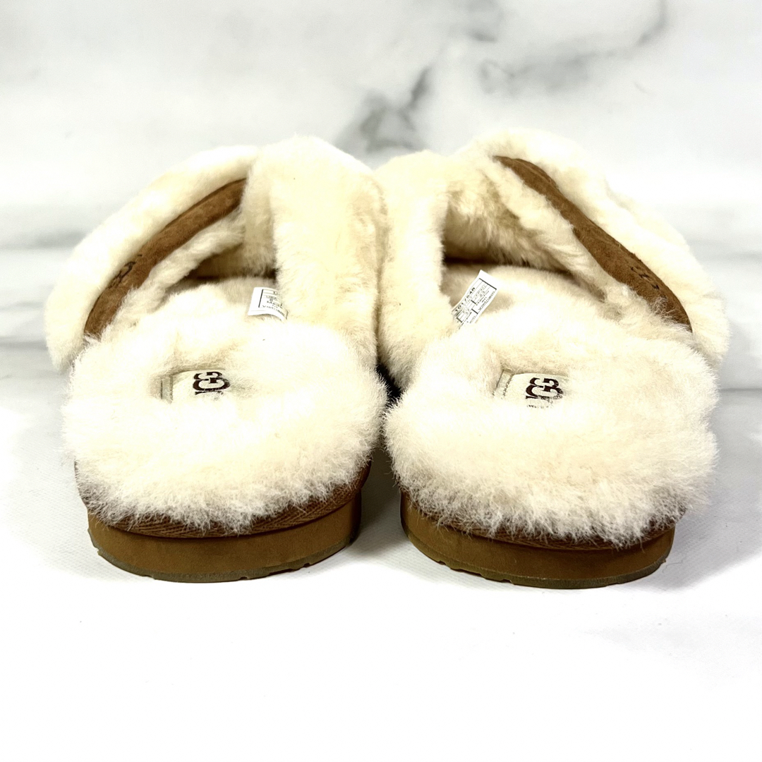 【新品未使用】UGG ABELA アベラ スリッパ サンダル 茶 白 23.0ちゃん’sSHOP