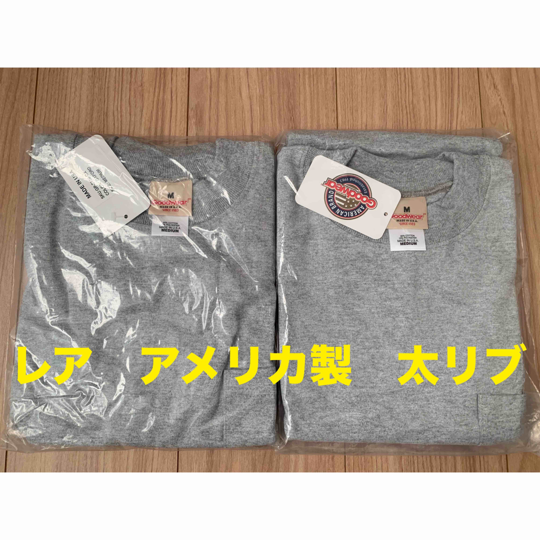 海外 正規品 【レア】グッドウェア ポケットTシャツ 半袖 太リブ