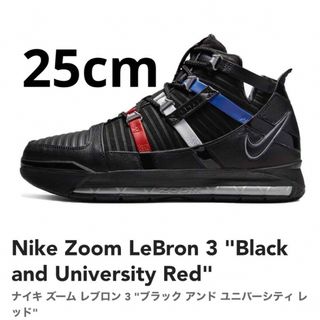 ナイキ(NIKE)のNike Zoom LeBron 3 Black University Red(スニーカー)