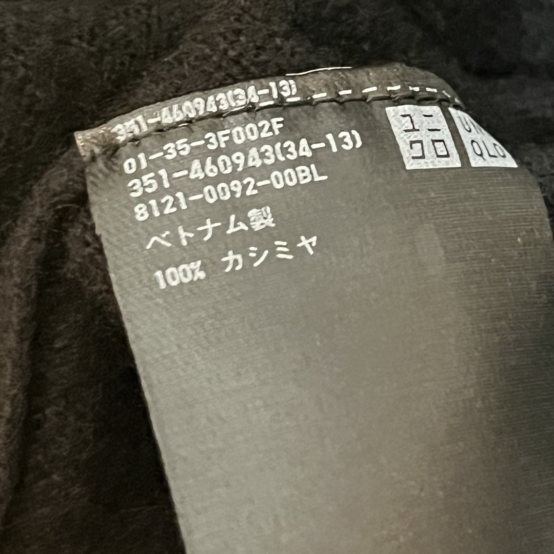 UNIQLO(ユニクロ)の新品未使用ユニクロUNIQLO  カシミヤ黒2023メンズM クルーネックニット メンズのトップス(ニット/セーター)の商品写真