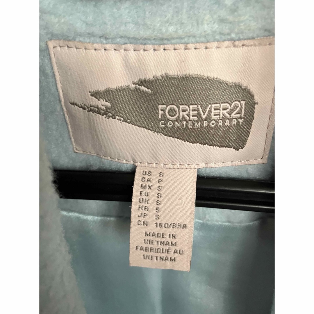 FOREVER 21(フォーエバートゥエンティーワン)の日本撤退‼️今は無きFOREVER21 ❗️水色コート‼️ レディースのジャケット/アウター(ピーコート)の商品写真