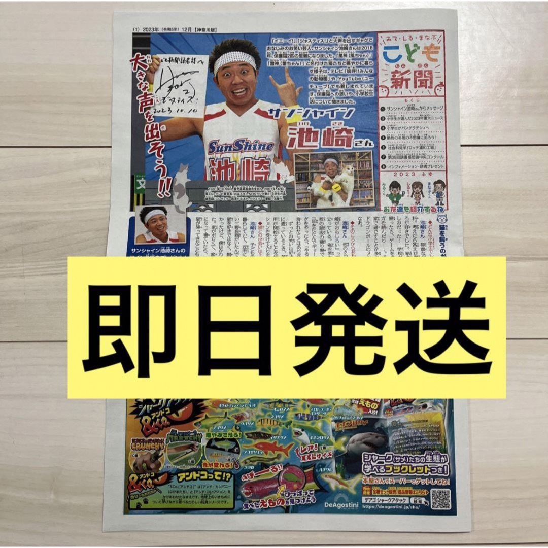 お笑い芸人　サンシャイン池崎　こども新聞　インタビュー記事　子供新聞　切り抜き エンタメ/ホビーのタレントグッズ(お笑い芸人)の商品写真