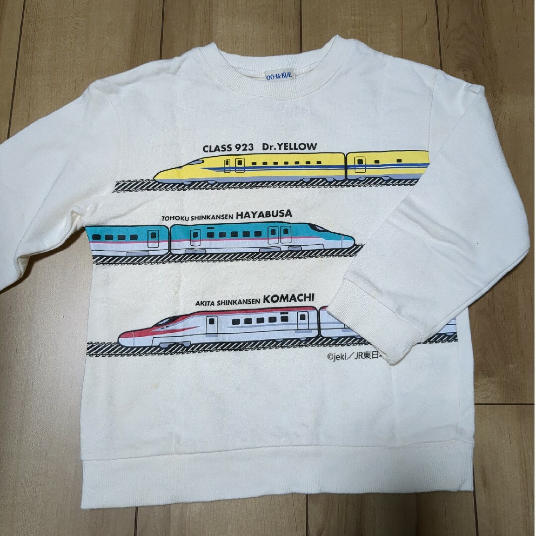 SHOO・LA・RUE(シューラルー)の電車　新幹線　トレーナー　120 キッズ/ベビー/マタニティのキッズ服男の子用(90cm~)(Tシャツ/カットソー)の商品写真