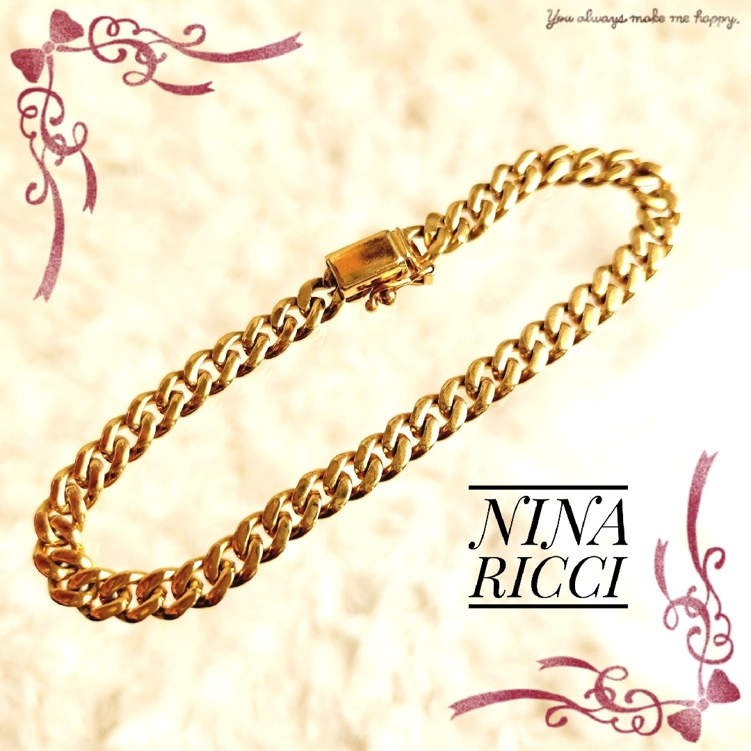 NINA RICCI(ニナリッチ)のNINA RICCI ニナリッチ♡チェーン ブレスレット ゴールド アクセサリー レディースのアクセサリー(ブレスレット/バングル)の商品写真