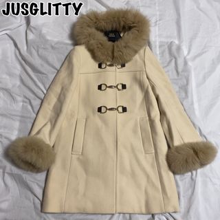 ジャスグリッティー(JUSGLITTY)のジャスグリッティー ダッフルコート カシミヤ混 フォックスファー ベージュ 01(ダッフルコート)