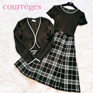 クレージュ(Courreges)のまな様 クレージュ ニットセットアップワンピース(ひざ丈ワンピース)