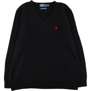 ラルフローレン(Ralph Lauren)の古着 ラルフローレン Ralph Lauren POLO by Ralph Lauren Vネック ラムウールニットセーター メンズL /eaa387242(ニット/セーター)