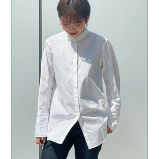 エーピーストゥディオ(AP STUDIO)のAP STUDIO スタンディングカラーシャツ ホワイト(シャツ/ブラウス(長袖/七分))