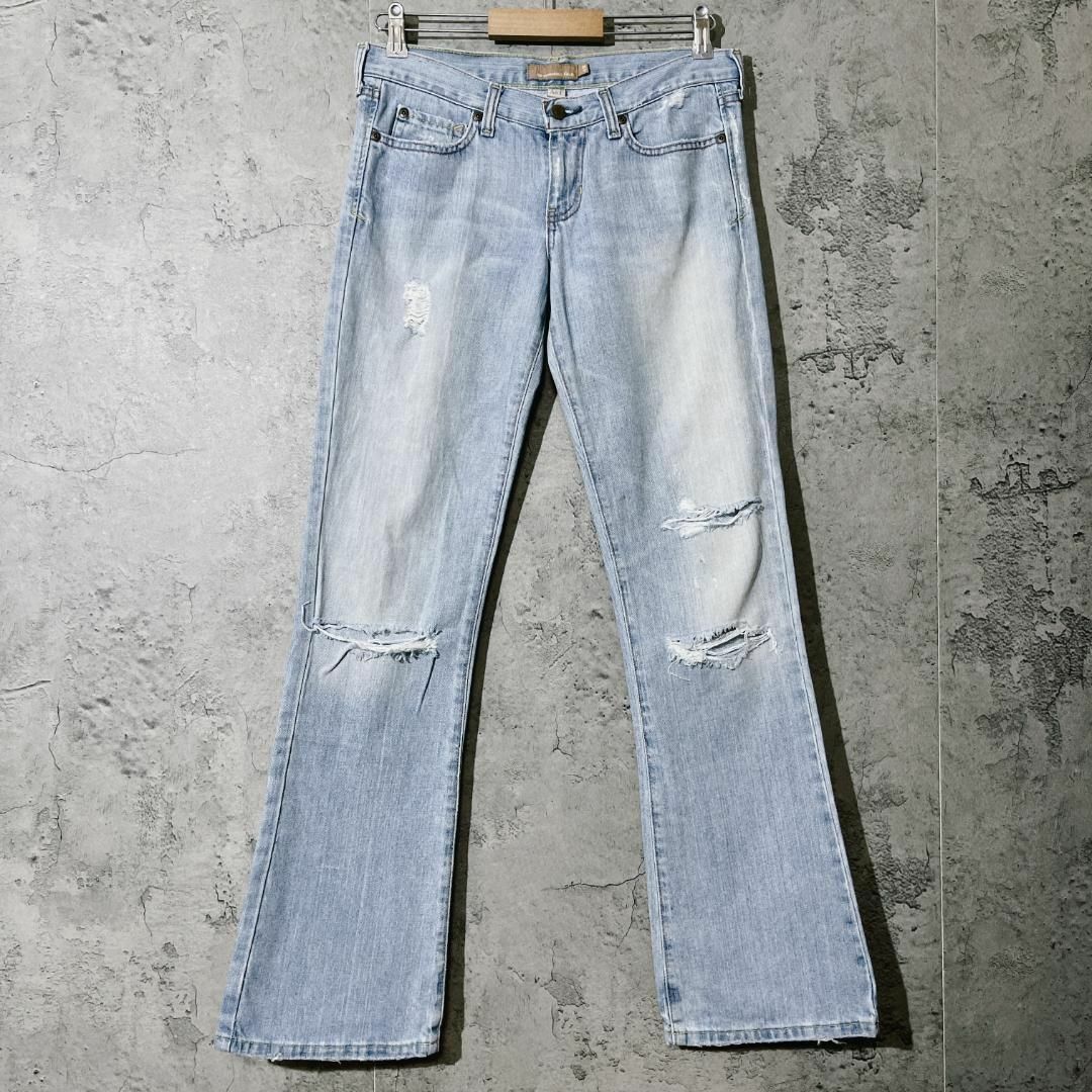Abercrombie&Fitch(アバクロンビーアンドフィッチ)のアバクロ ヴィンテージ 5 ポケット ダメージ デニム ジーンズ パンツ M メンズのパンツ(デニム/ジーンズ)の商品写真