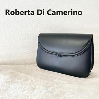 ロベルタディカメリーノ(ROBERTA DI CAMERINO)の美品✨RobertaDiCamerinoロベルタディカメリーノショルダーバッグ黒(ショルダーバッグ)