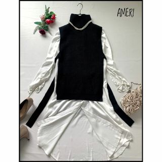 アメリヴィンテージ(Ameri VINTAGE)の【美品】【完売品】アメリ VEST LAYERED SHIRT DRESS(ロングワンピース/マキシワンピース)