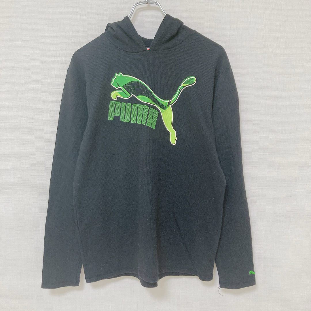 PUMA(プーマ)の[PUMA]プーマ　ワッフル　フード　カットソー　ブラック　XL メンズのトップス(Tシャツ/カットソー(半袖/袖なし))の商品写真