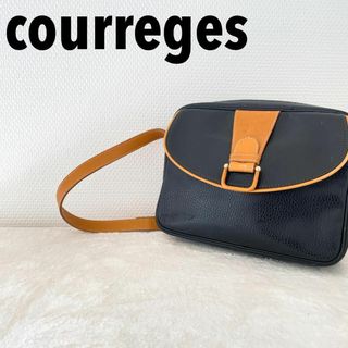 kaorushop_bagCourreges クレージュ ショルダーバッグ クロコ レザー ブラック 黒