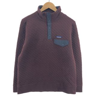 パタゴニア(patagonia)の古着 17年製 パタゴニア Patagonia ORGANIC COTTON オーガニックコットン 25281FA17 ハーフスナップ キルティングジャケット パファージャケット レディースL /eaa397898(その他)