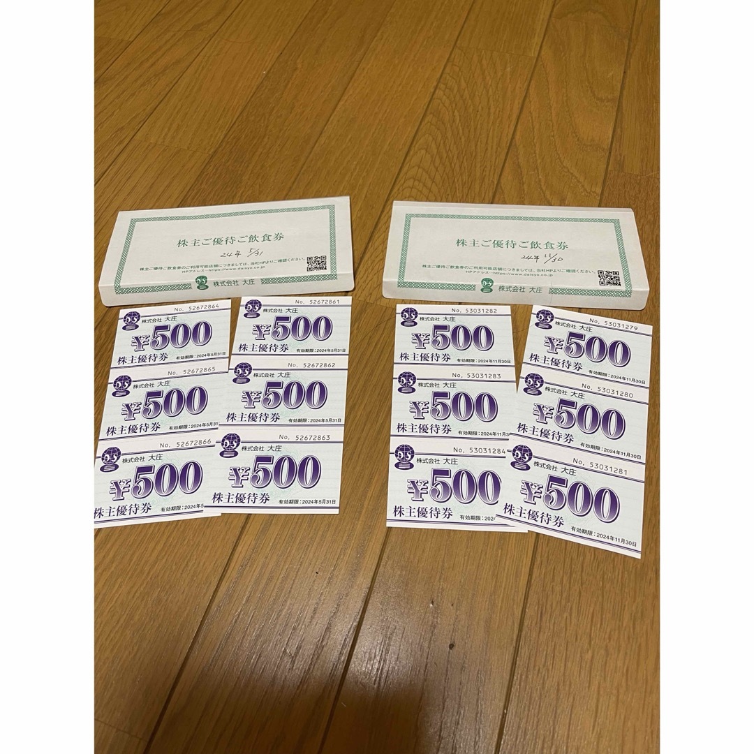 大庄株主優待券 チケットの優待券/割引券(レストラン/食事券)の商品写真