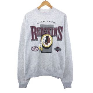 ヘインズ(Hanes)の古着 ヘインズ Hanes NFL WASHINGTON RED SKINS ワシントンレッドスキンズ プリントスウェットシャツ トレーナー メンズXXL /eaa398881(スウェット)