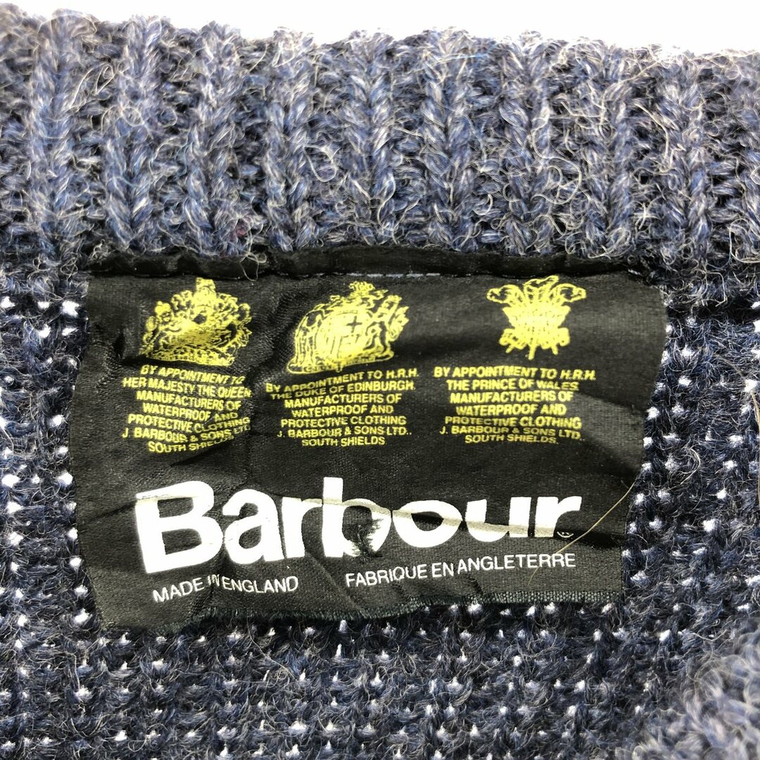 Barbour - 古着 80~90年代 バブアー Barbour 旧3ワラント ウールニット